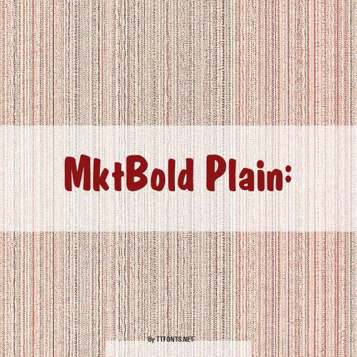MktBold Plain: example